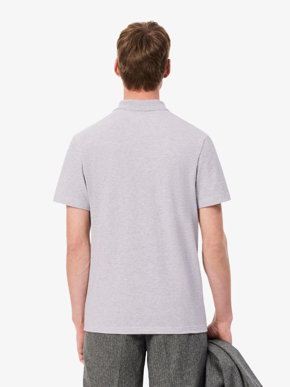 LACOSTE Regular Fit Cotton Blend Polo Shirt Grey