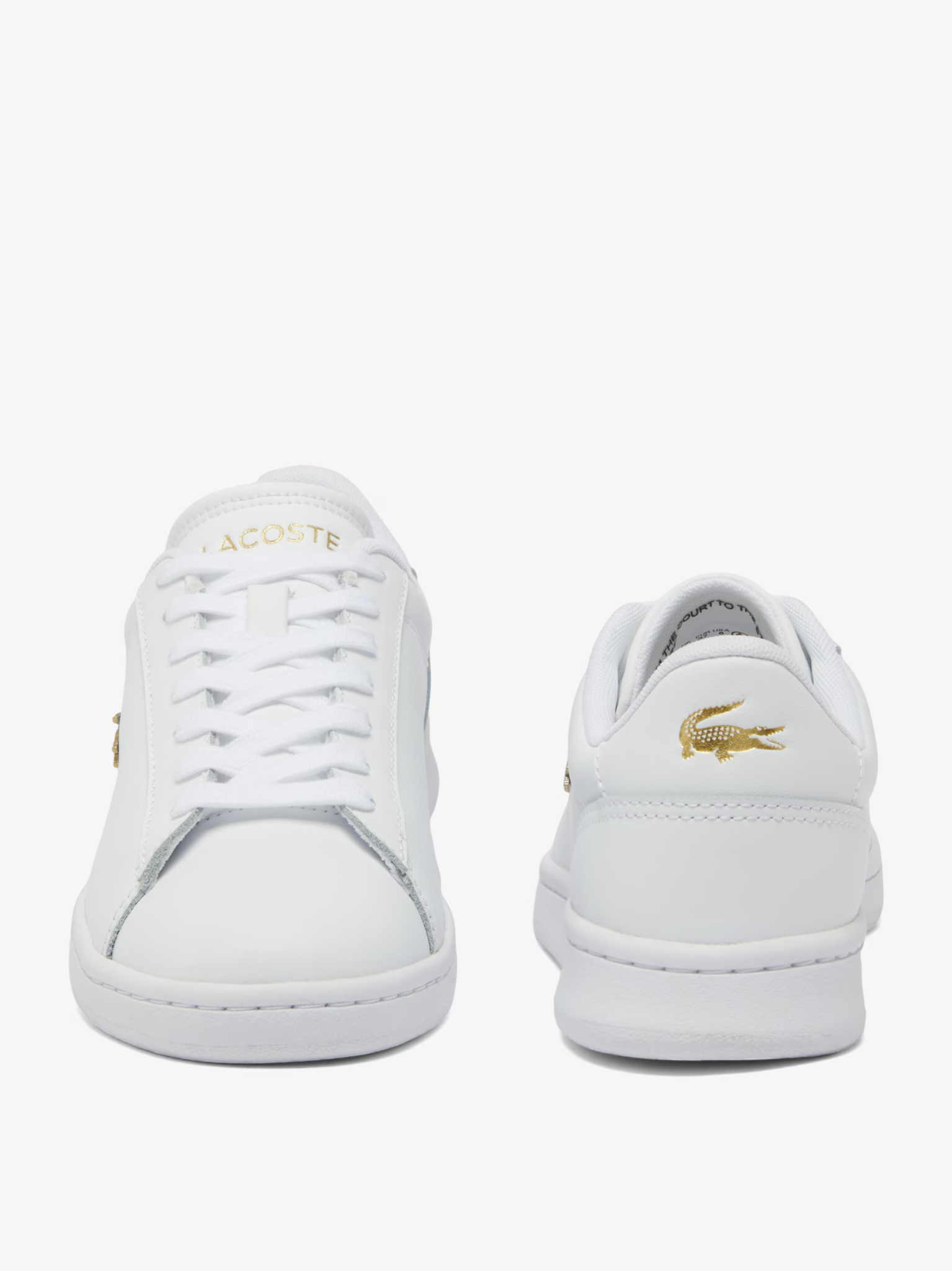 LACOSTE WOMEN Carnaby Set Leather Sneakers White/Gold