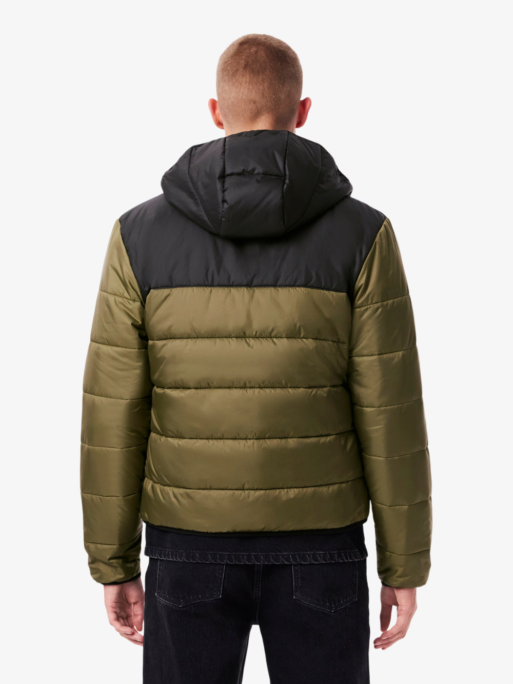 LACOSTE Water-Repellent Quilted Puffed Jacket Green