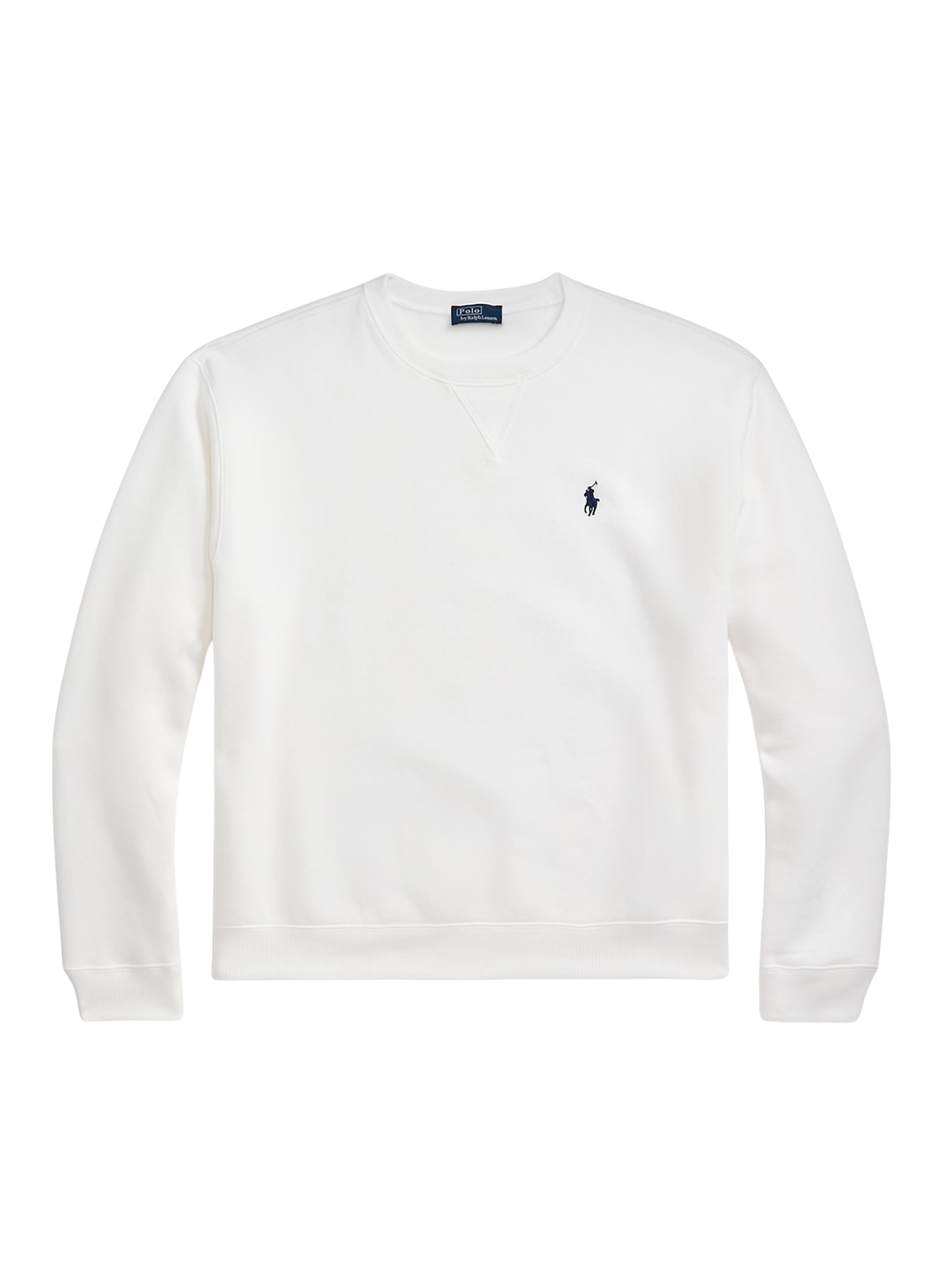 RALPH LAUREN WOMEN Fleece Crewneck Sweatshirt White