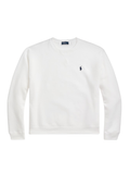 RALPH LAUREN WOMEN Fleece Crewneck Sweatshirt White