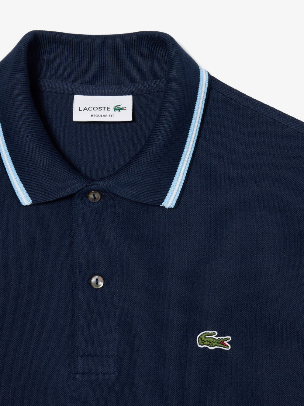LACOSTE Regular Fit Trim Accent L.12.12 Polo Shirt Midnight Blue