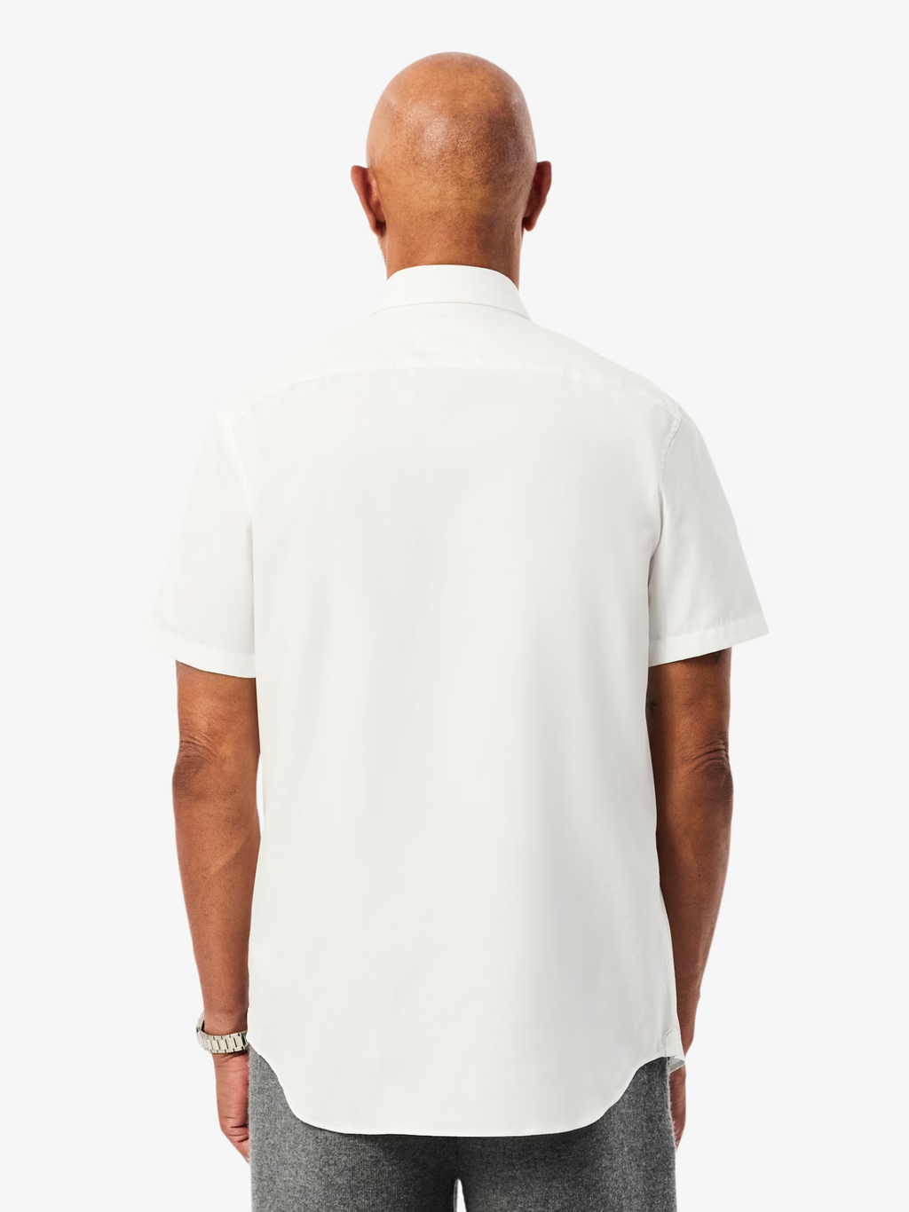 LACOSTE Regular Fit Short Sleeved Cotton Shirt White