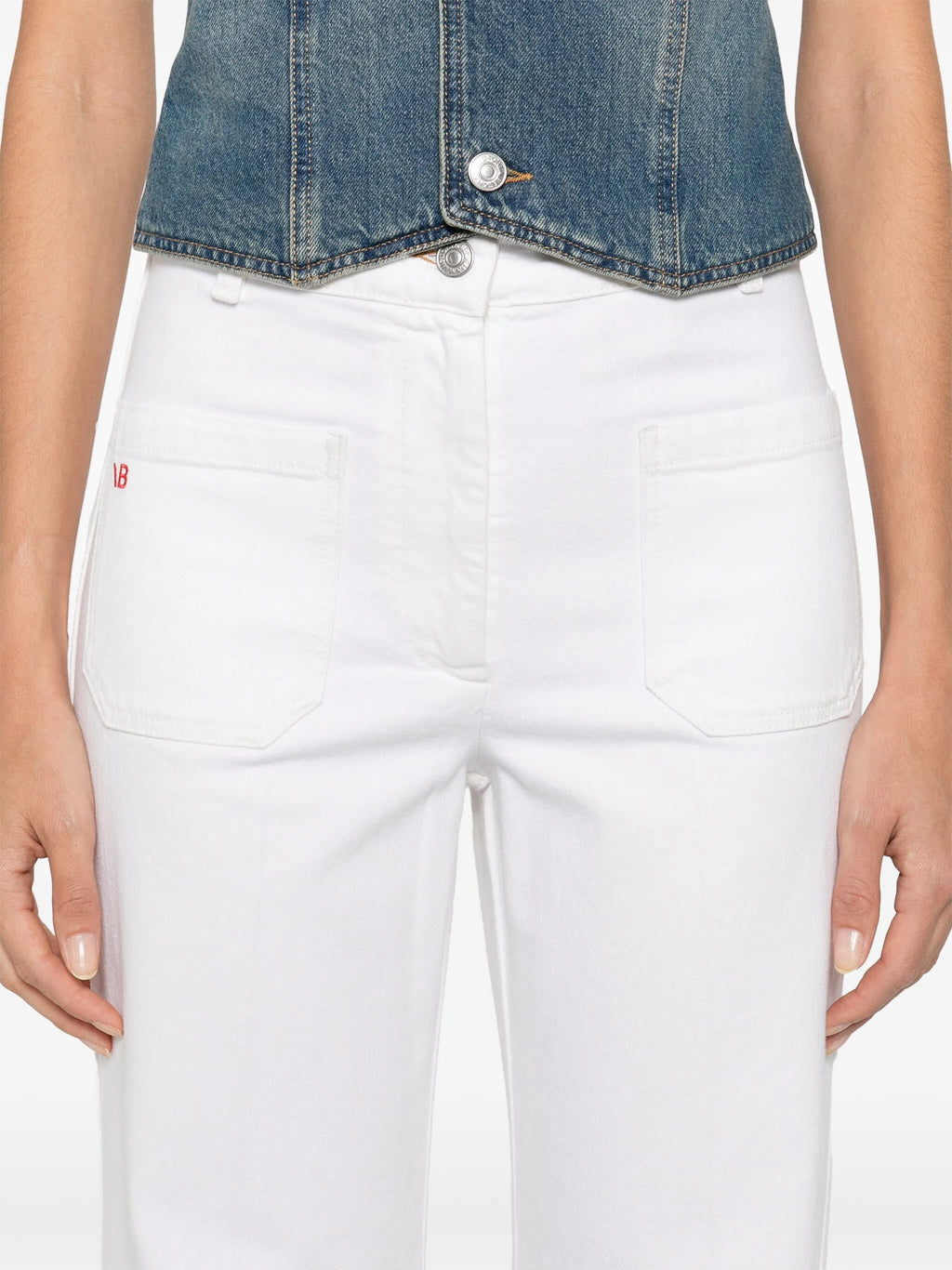 VICTORIA BECKHAM WOMEN Alina Flared Jeans Washed White