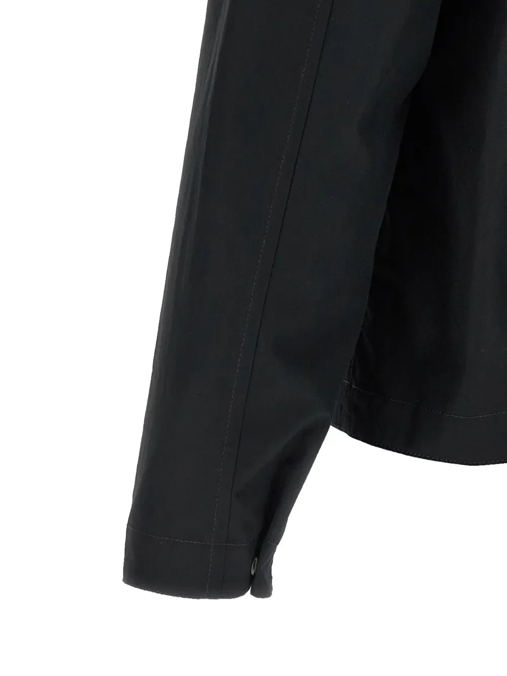 STONE ISLAND Chest Pocket Zip-Up Overshirt Black