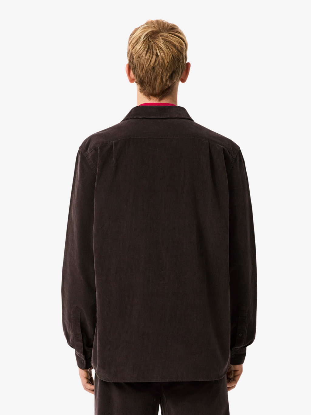 LACOSTE Regular Fit Velour Shirt Brown