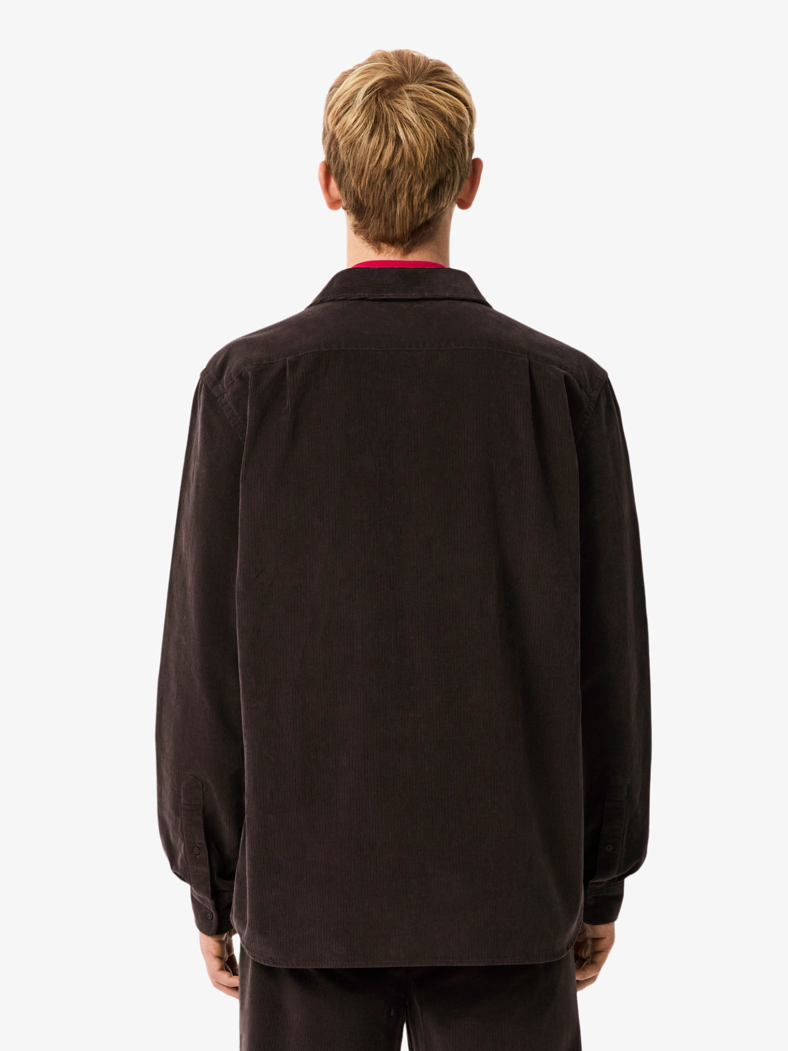 LACOSTE Regular Fit Velour Shirt Brown