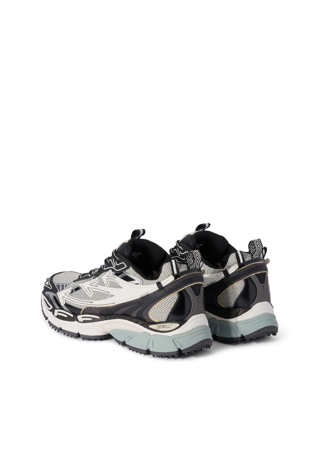OFF WHITE MENS Be Right Back Sneakers Light Grey/Black