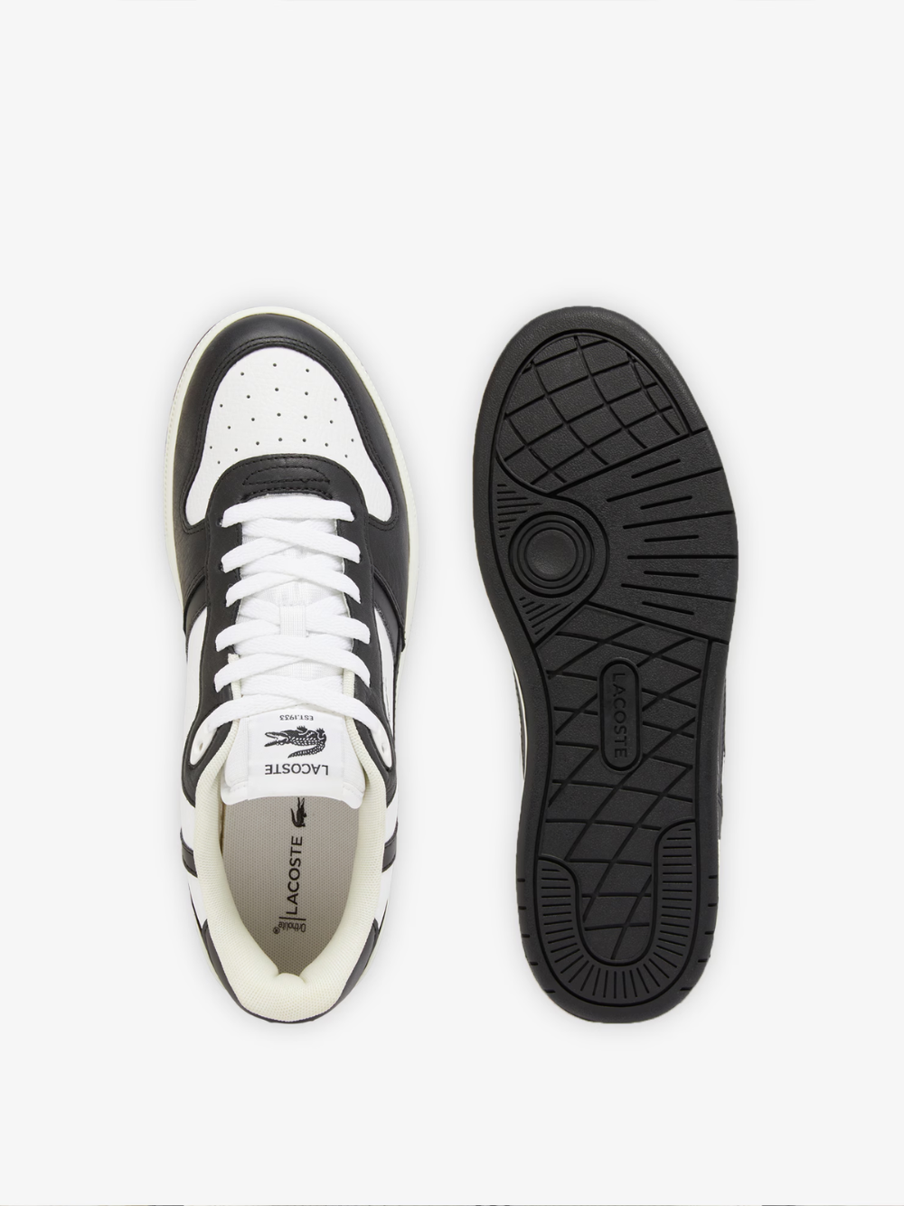 LACOSTE T-Clip Set Leather Sneakers White/Black