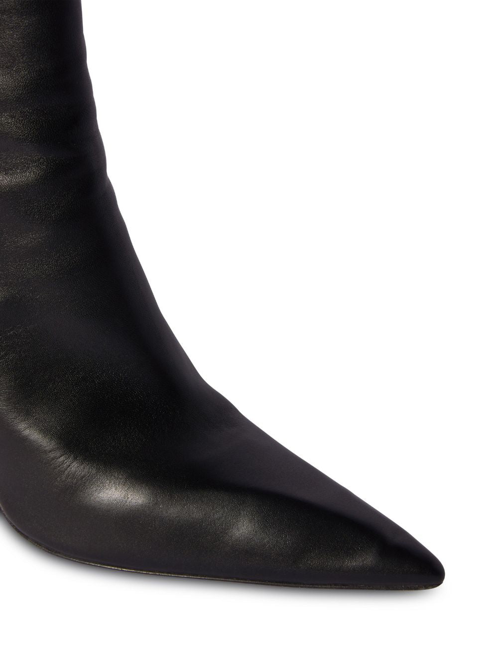 OFF-WHITE WOMEN Crescent Leather Heels Black Silver