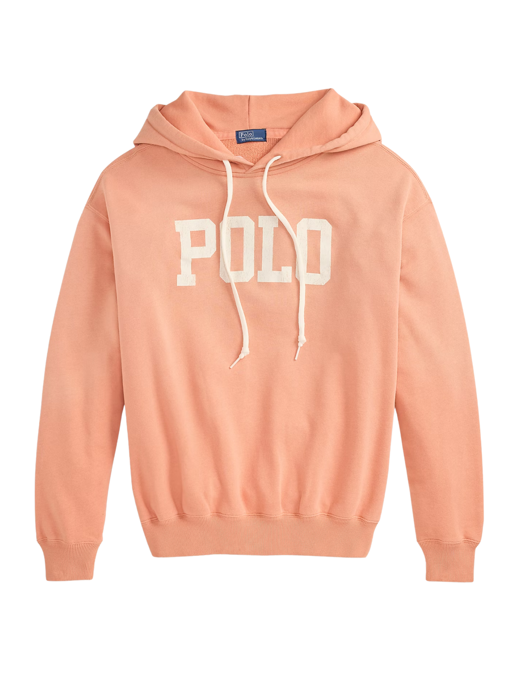 RALPH LAUREN WOMEN Logo Lightweight Fleece Hoodie Pastel Coral