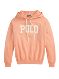 RALPH LAUREN WOMEN Logo Lightweight Fleece Hoodie Pastel Coral