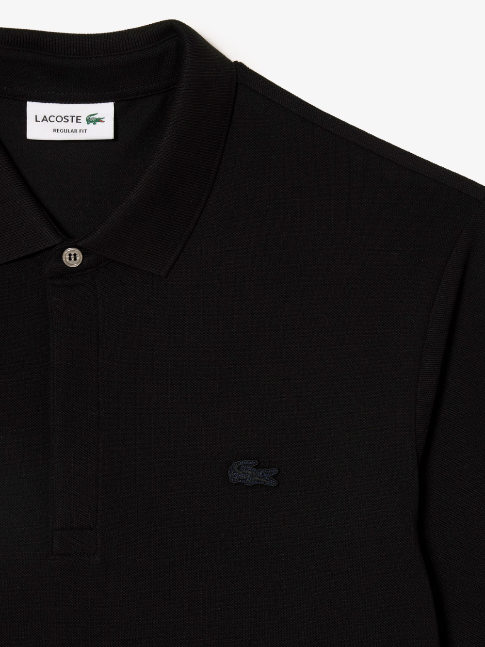 LACOSTE Regular Fit Paris Stretch Piqué Polo Shirt Black