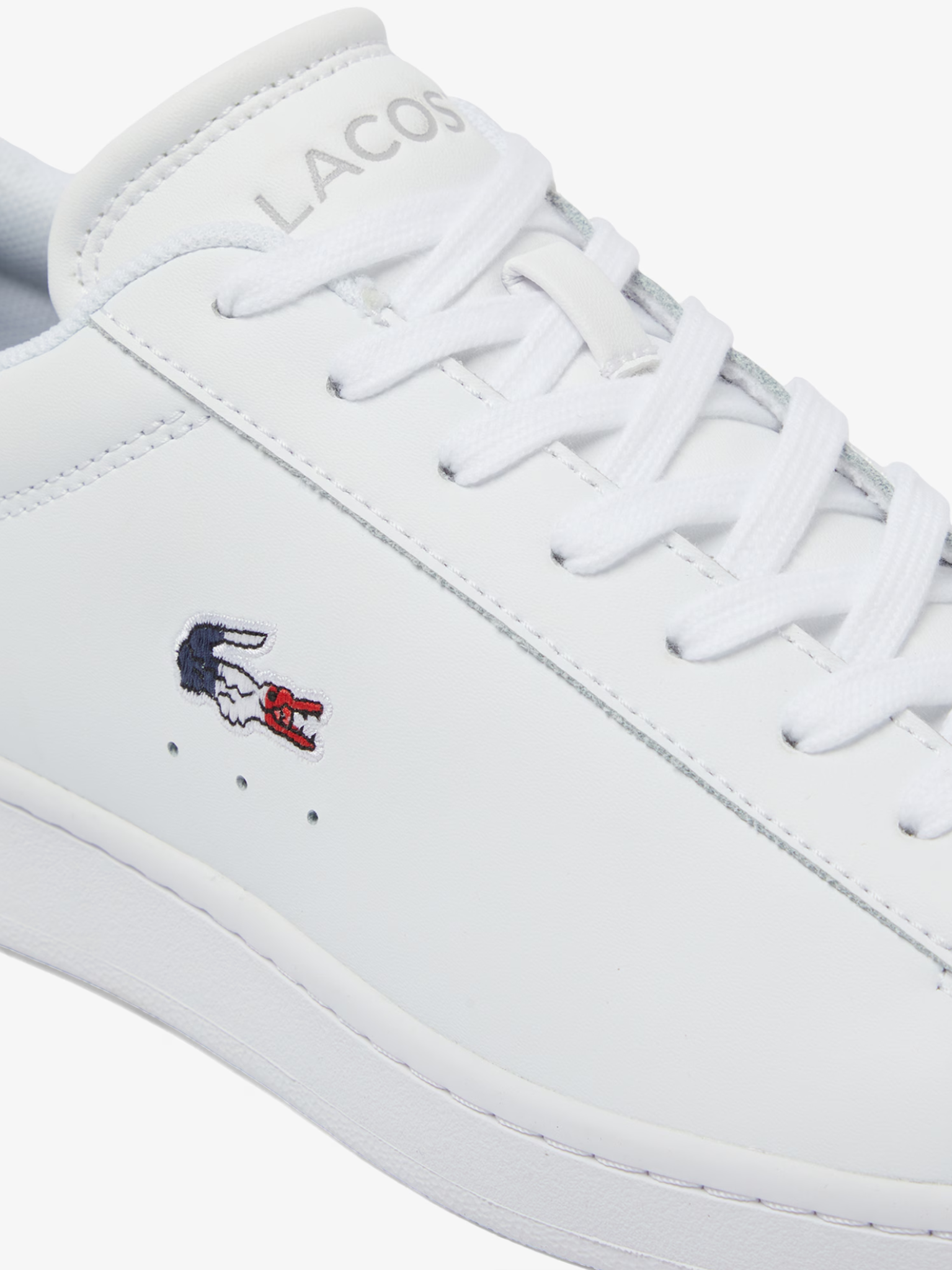 LACOSTE Carnaby Set Leather Sneakers White/Navy/Red