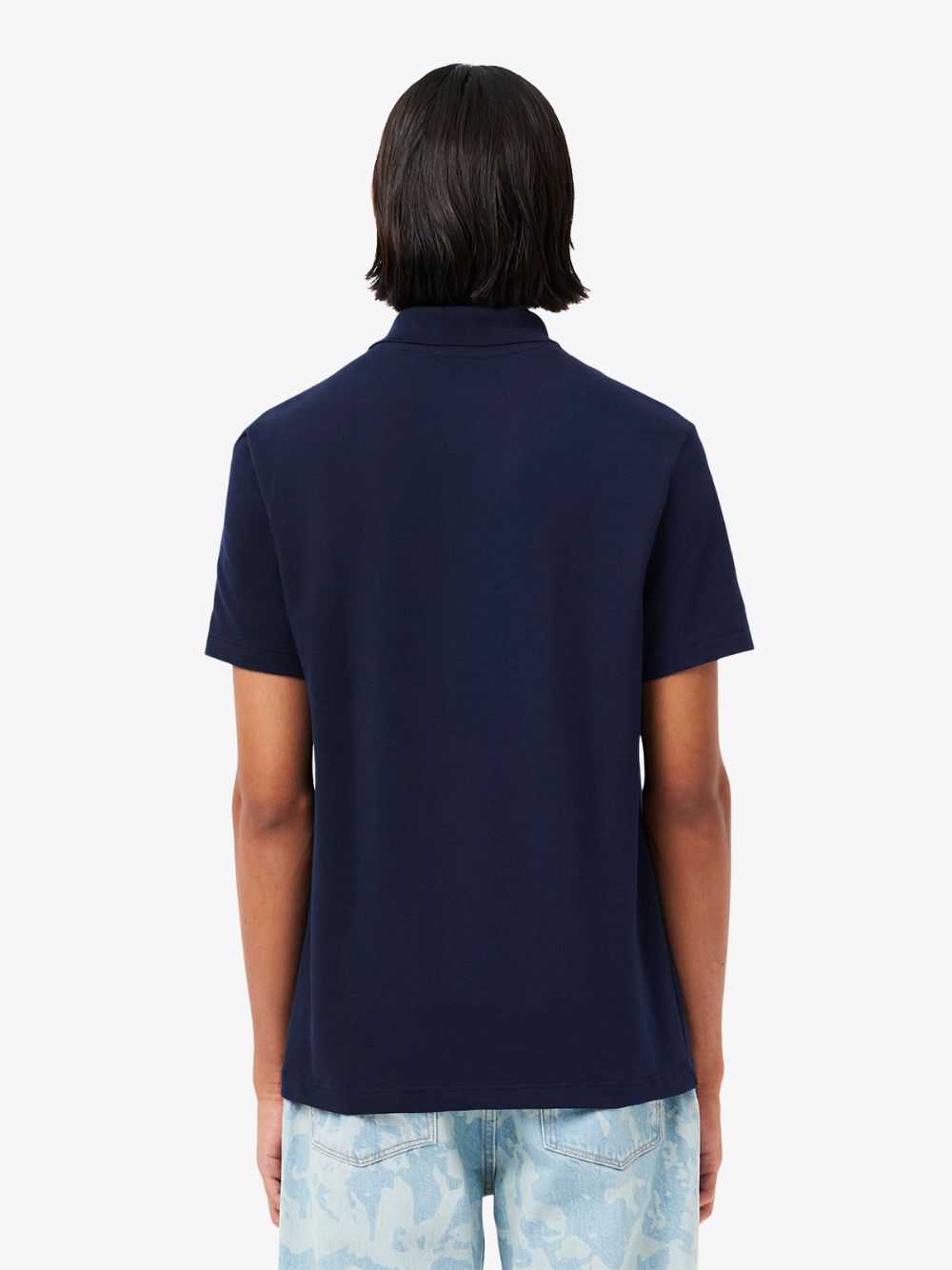 LACOSTE Regular Fit Cotton Blend Polo Shirt Midnight Blue