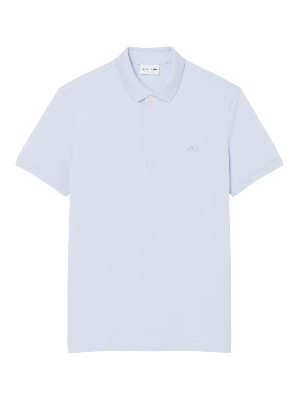 LACOSTE Regular Fit Paris Stretch Piqué Polo Shirt Light Blue