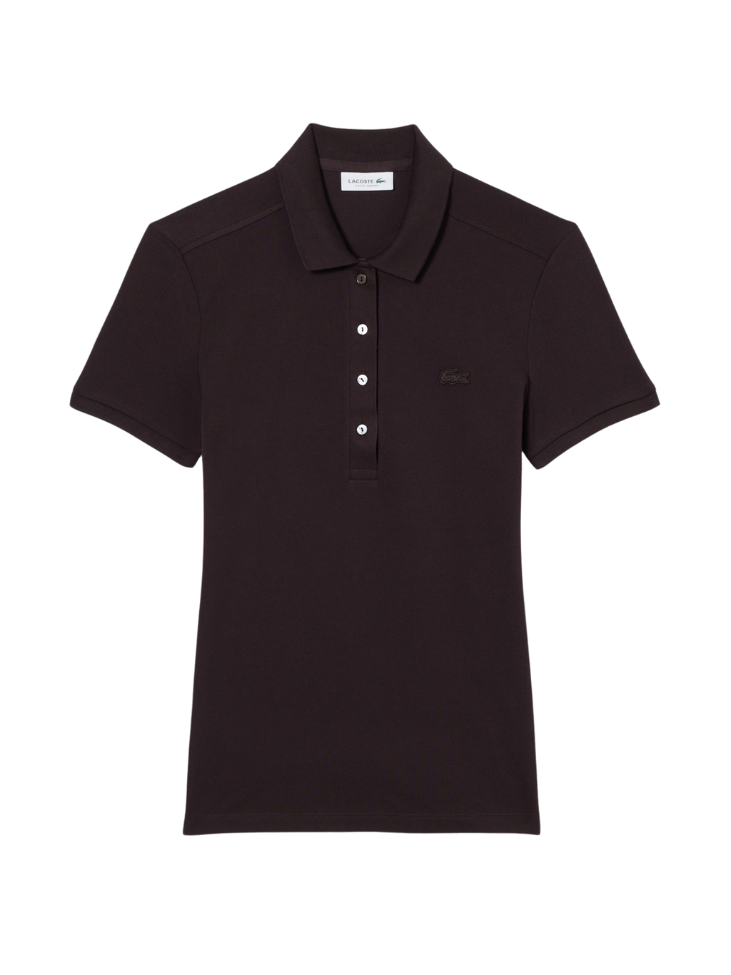 LACOSTE WOMEN L.12.D Slim Fit Stretch Piqué Polo Shirt Brown