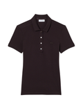 LACOSTE WOMEN L.12.D Slim Fit Stretch Piqué Polo Shirt Brown