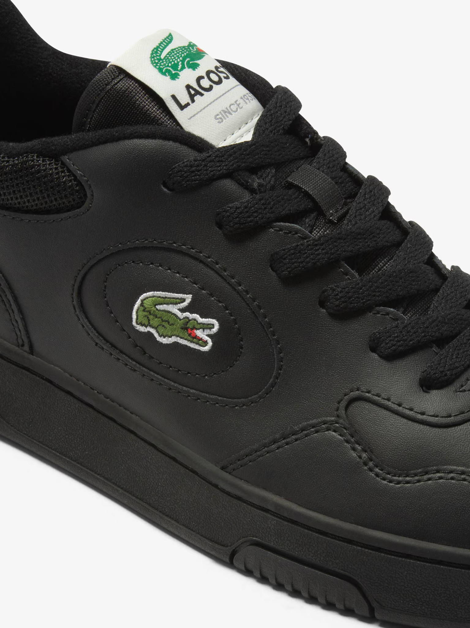 LACOSTE Lineset Leather Sneakers Black/Black