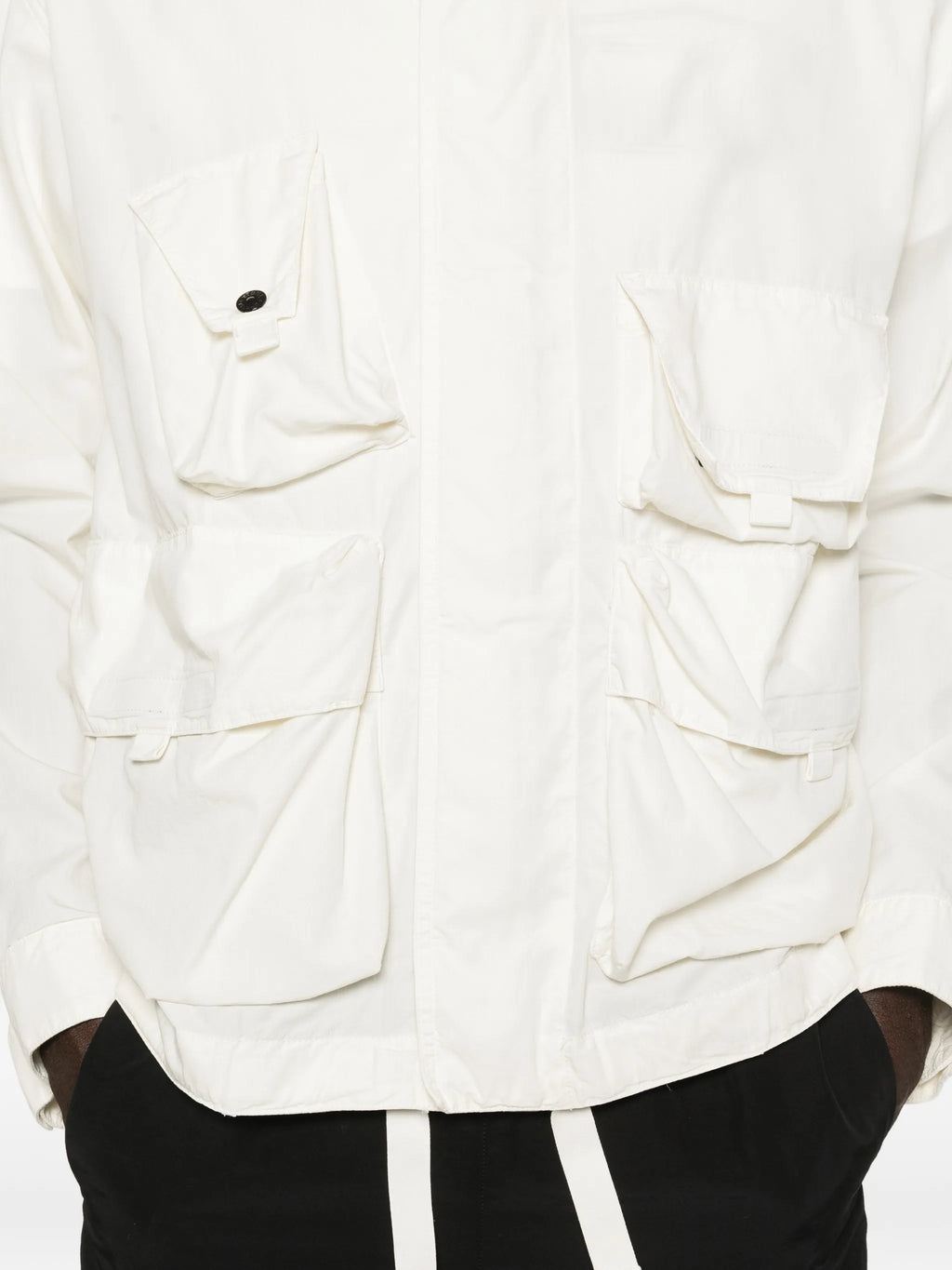STONE ISLAND Pocket Zip Jacket White