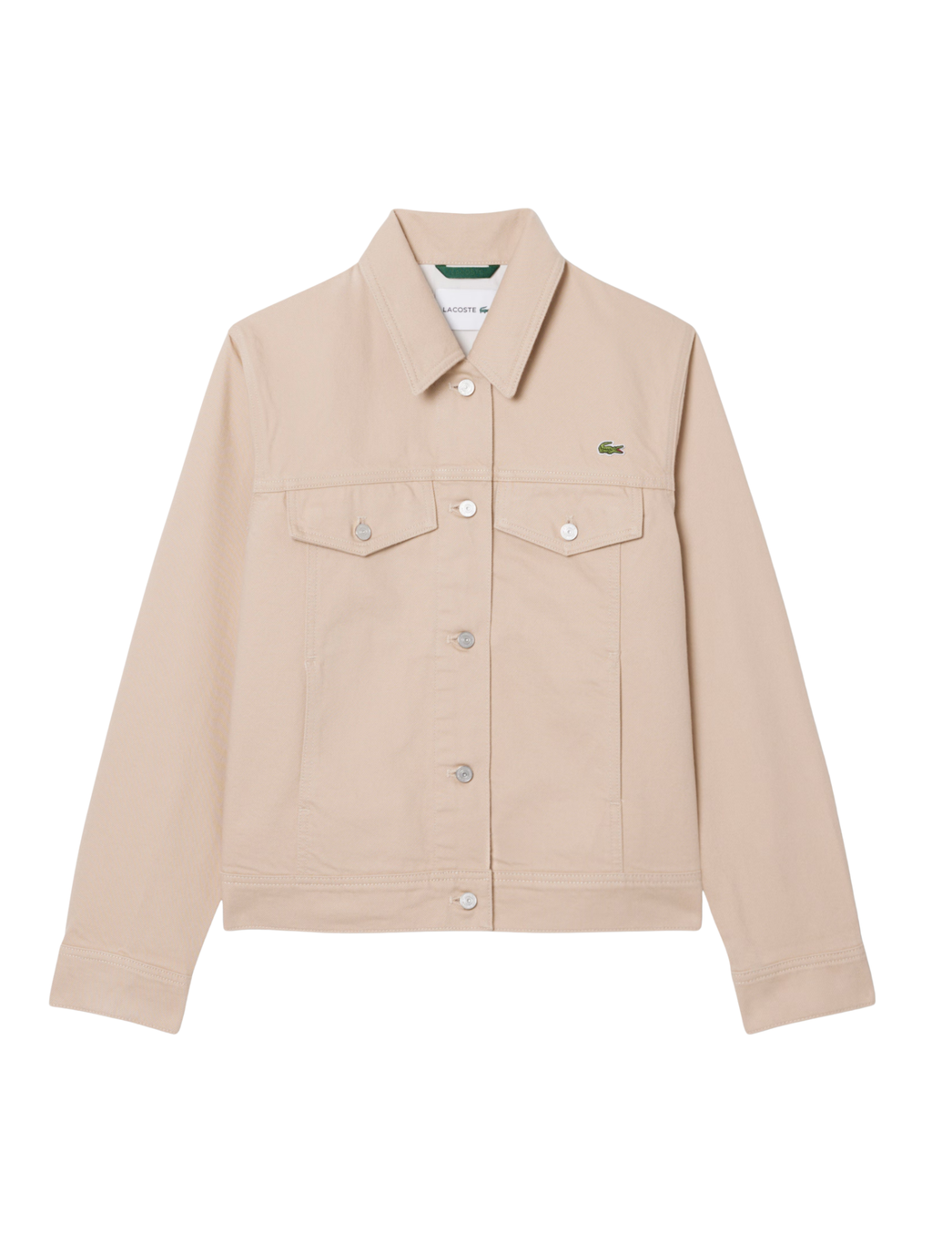 LACOSTE WOMEN Cotton Denim Jacket Beige