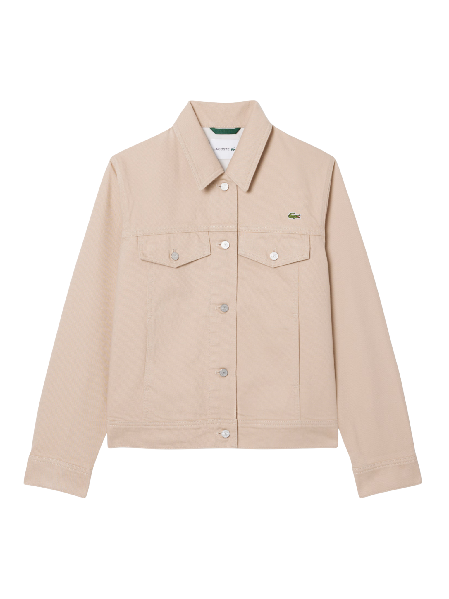 LACOSTE WOMEN Cotton Denim Jacket Beige