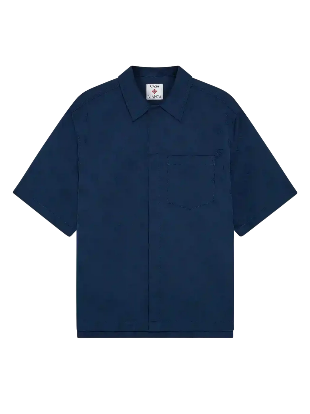 CASABLANCA Monogram Short Sleeve Shirt Navy
