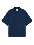 CASABLANCA Monogram Short Sleeve Shirt Navy