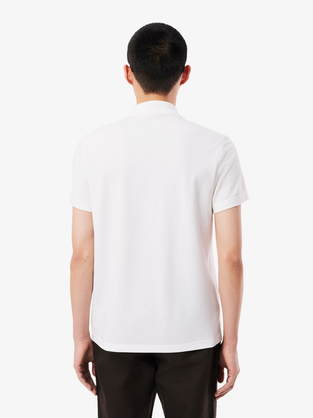 LACOSTE Regular Fit Cotton Polyester Blend Polo Shirt White