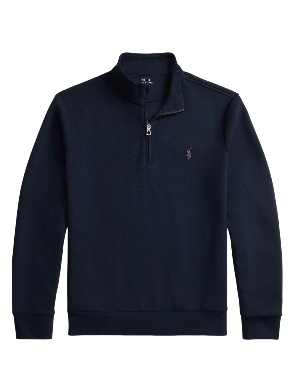 RALPH LAUREN Estate-rib Quarter-zip Pullover Navy
