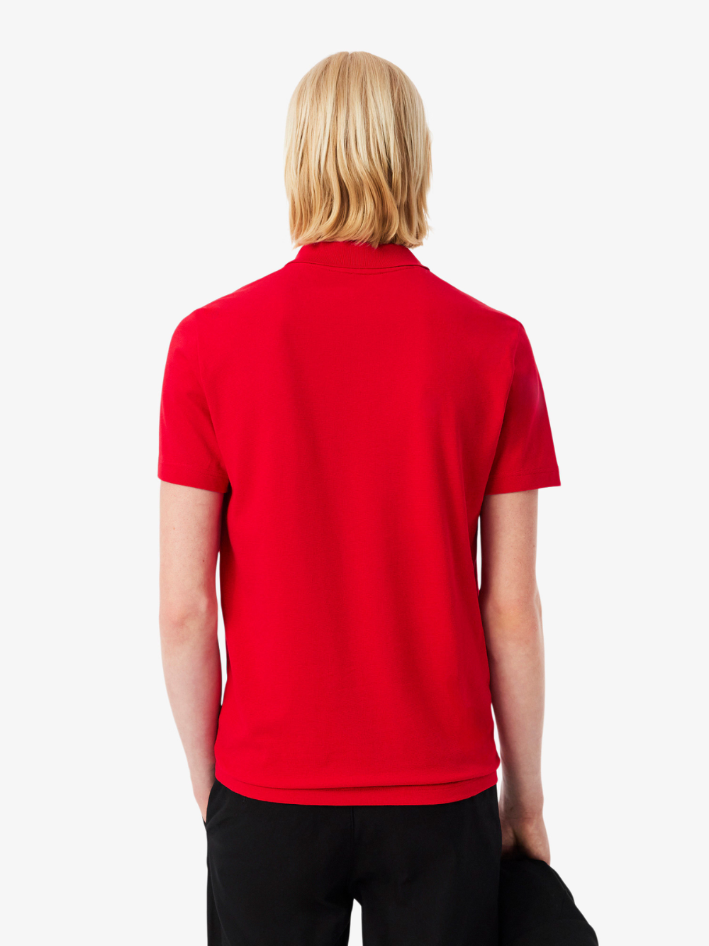 LACOSTE Regular Fit Cotton Blend Polo Shirt Red