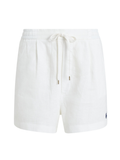 RALPH LAUREN WOMEN Linen Drawstring Shorts White
