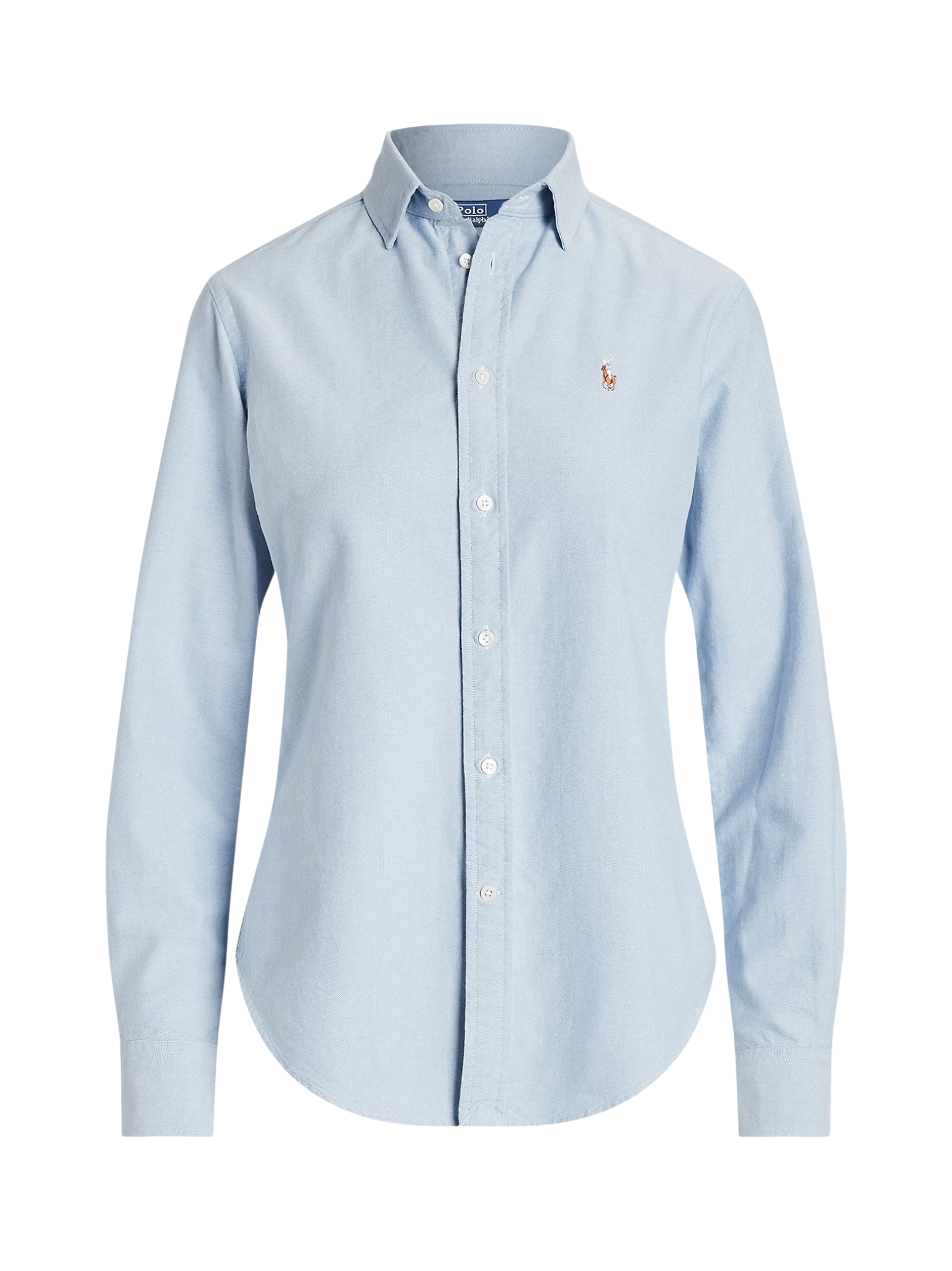 RALPH LAUREN WOMEN Slim Fit Oxford Shirt Blue