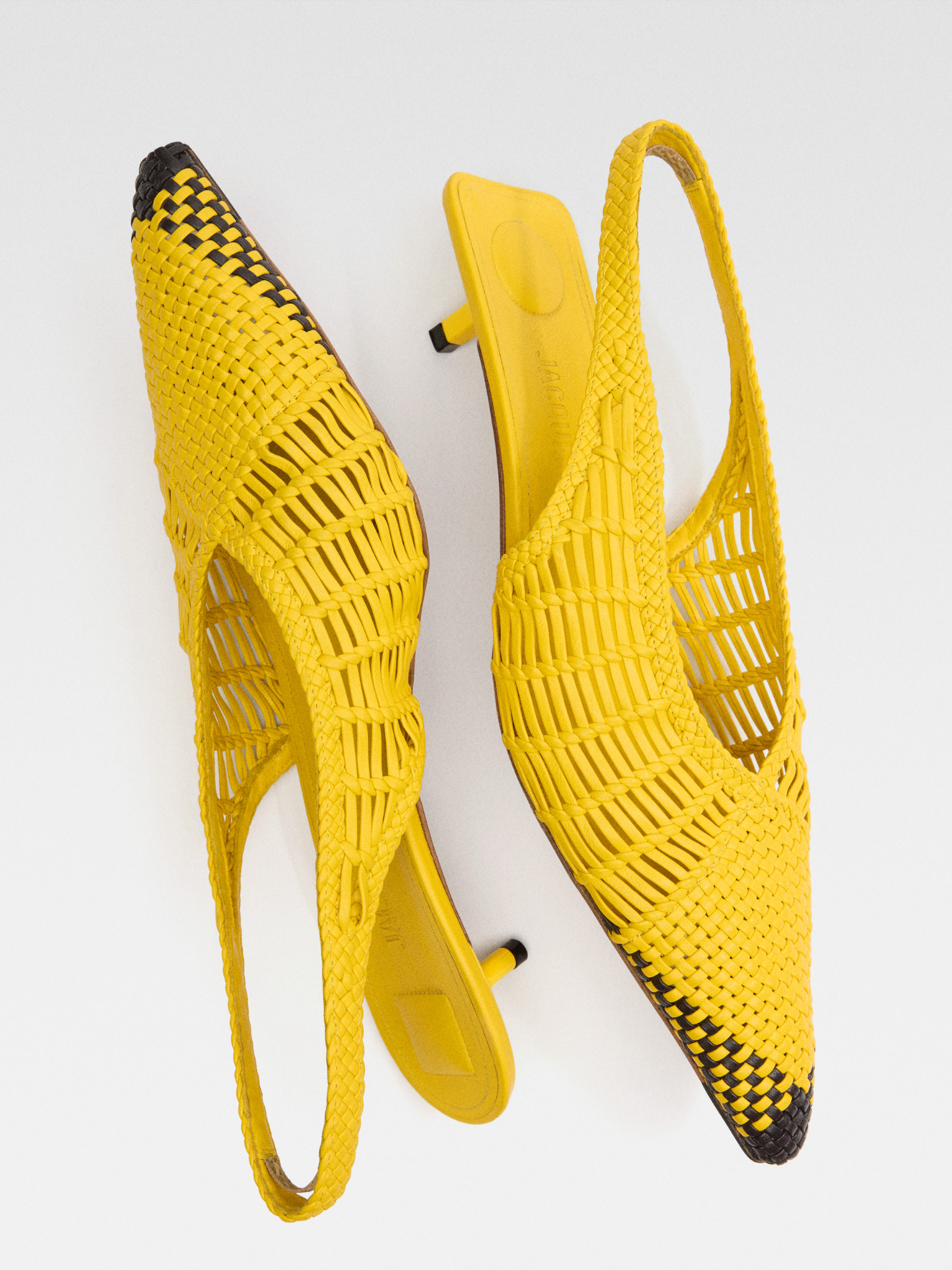 JACQUEMUS WOMEN Les Cubisto Banane B Slingbacks Yellow