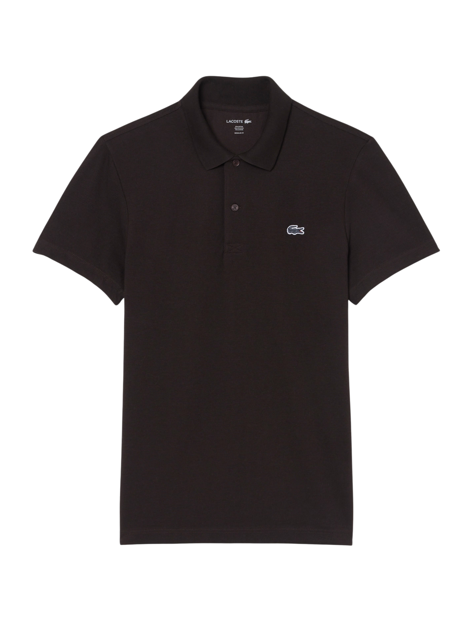 LACOSTE Regular Fit Cotton Blend Polo Shirt Brown