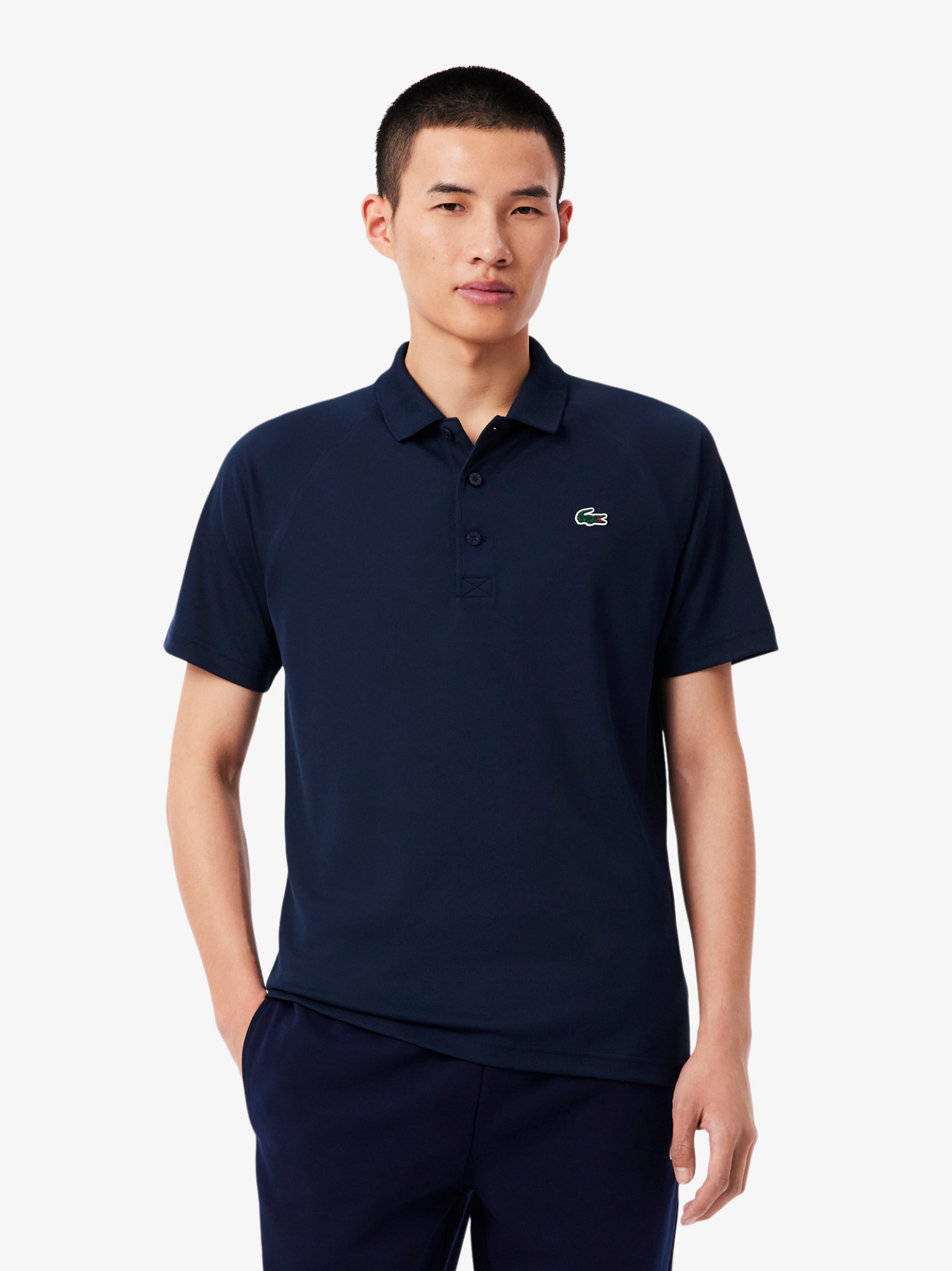 LACOSTE Regular Fit UV Protect Sport Polo Shirt Midnight Blue