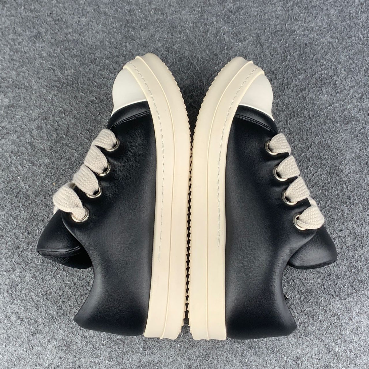 Rick Owens Luxor Jumbo Lace Padded Low 'Black Milk'
