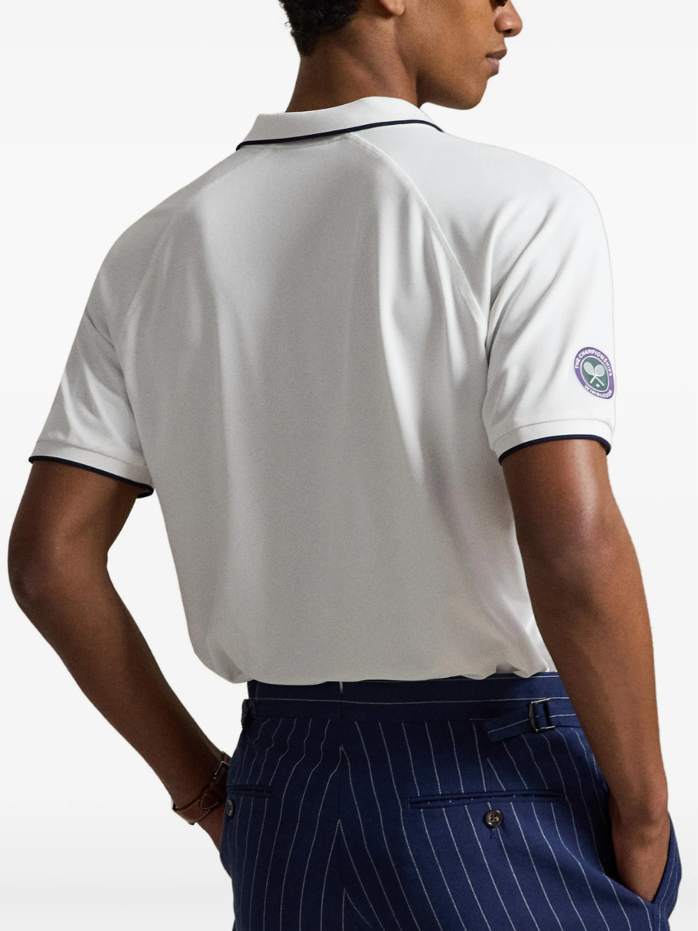 RALPH LAUREN Wimbledon Custom Slim Fit Polo Shirt Ceramic White