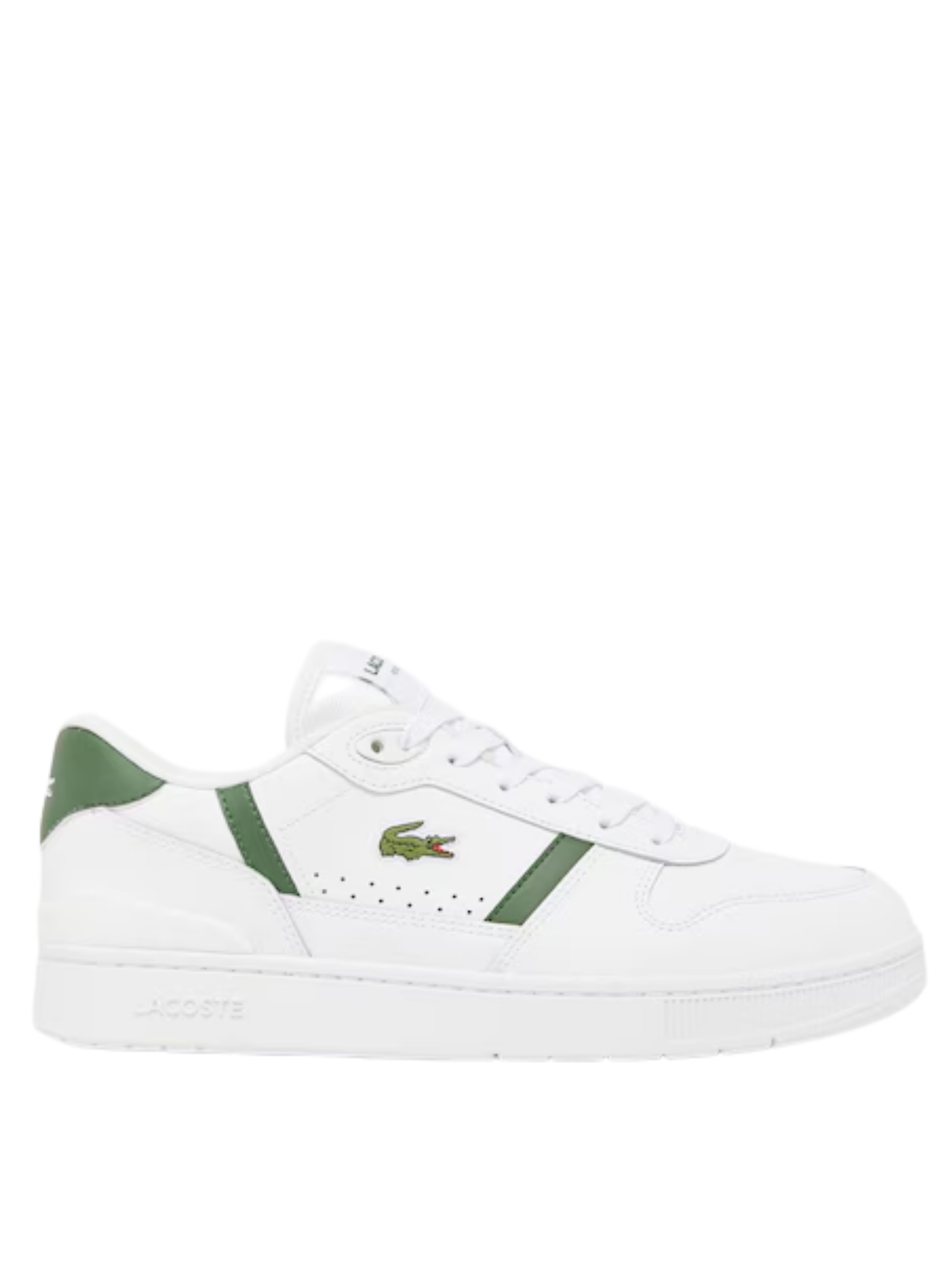 LACOSTE T-Clip Set Leather Sneakers White/Dark Green