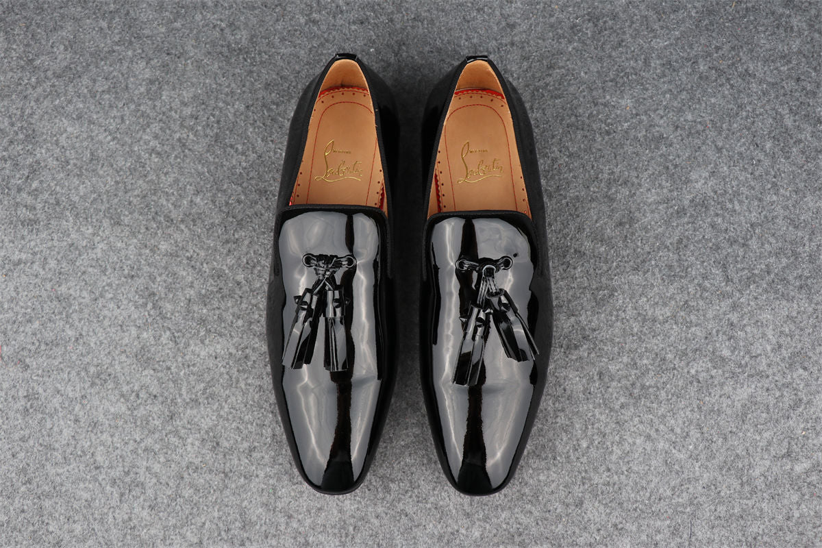 CL Dandelion Tassel Loafers ‘Black Patent Leather'