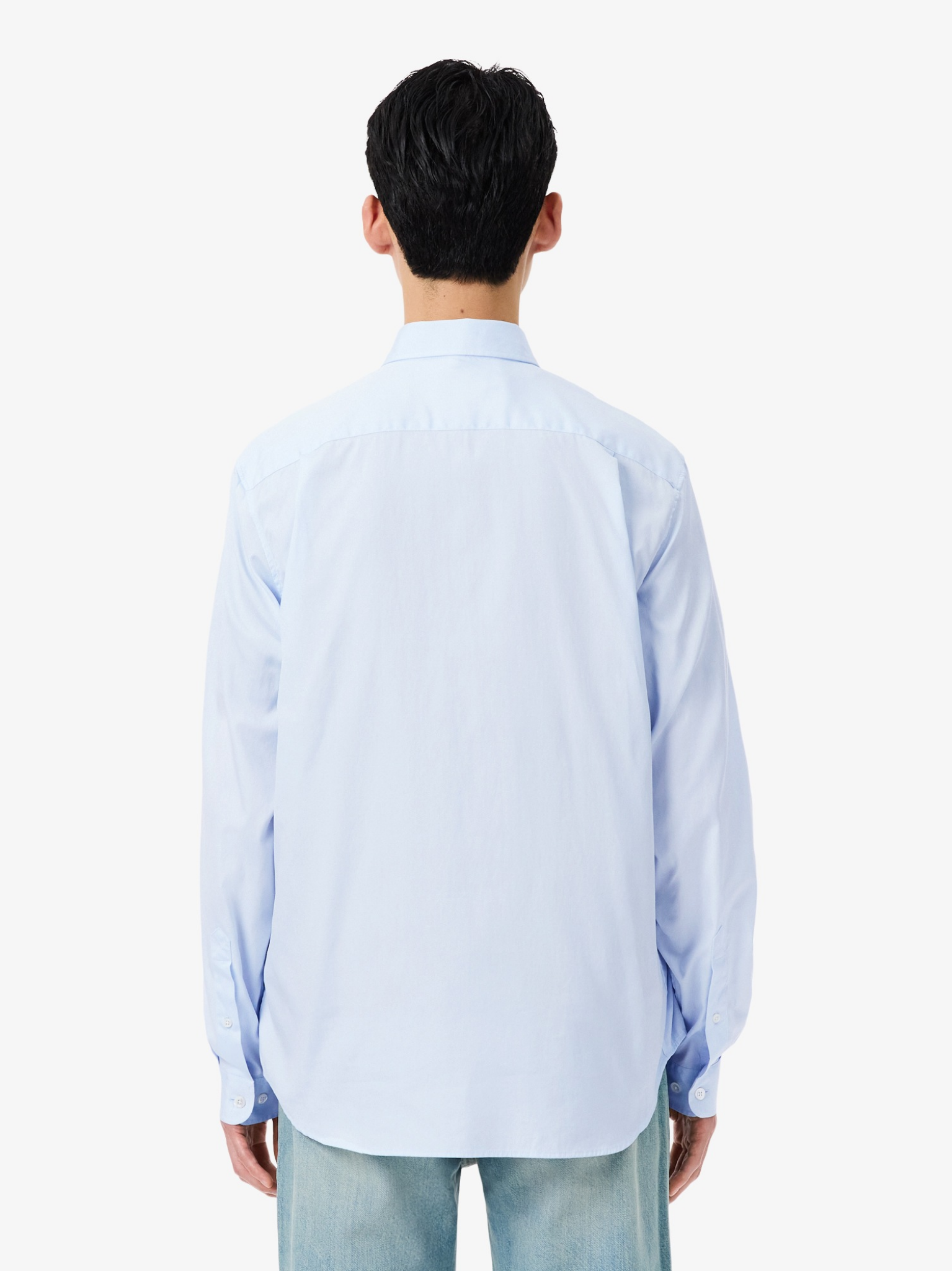 LACOSTE Regular Fit Cotton Shirt Pale Blue