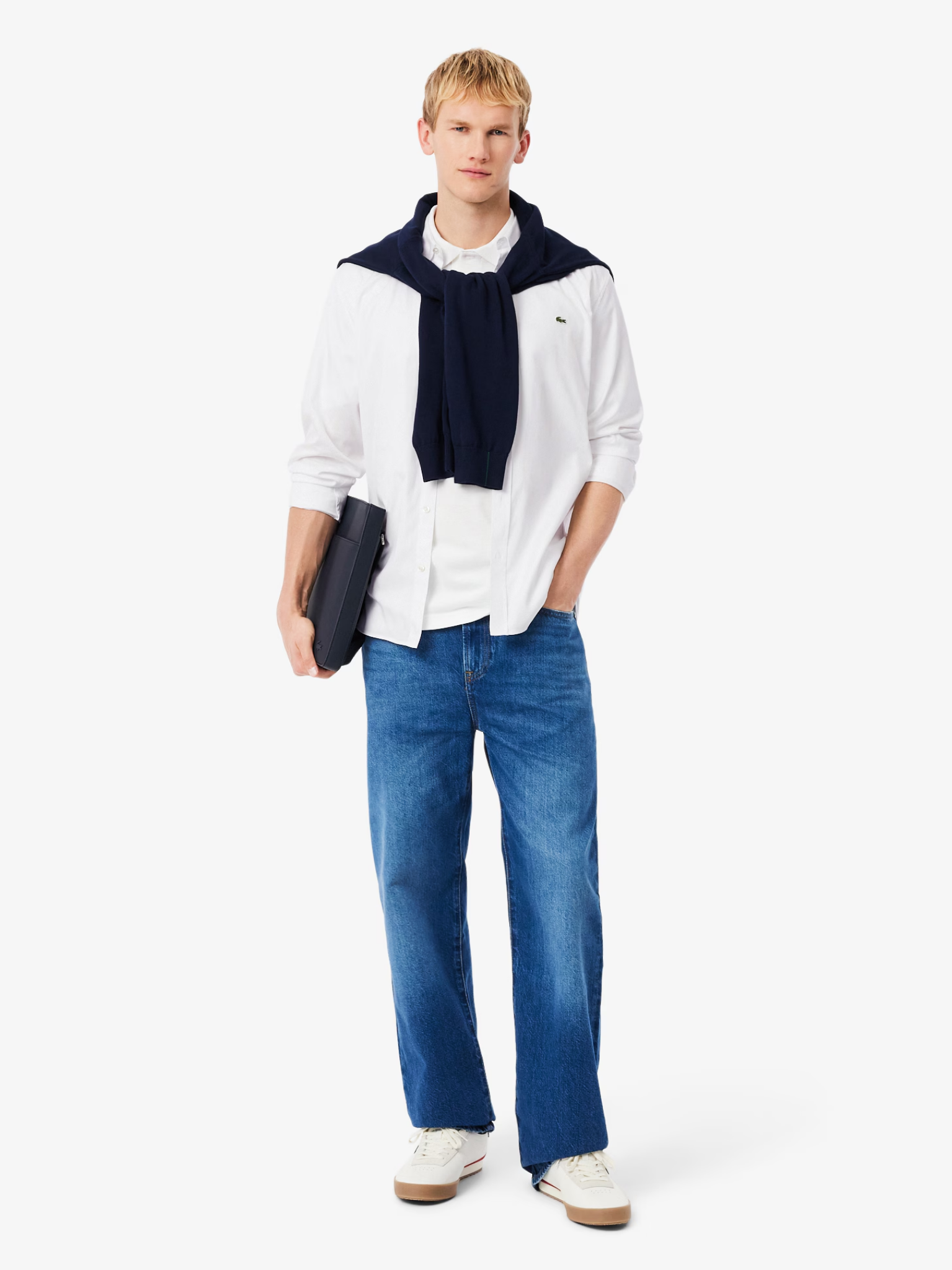 LACOSTE Regular Fit Cotton Shirt White