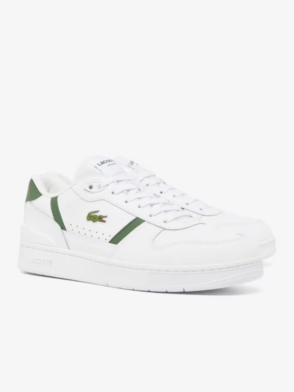 LACOSTE T-Clip Set Leather Sneakers White/Dark Green
