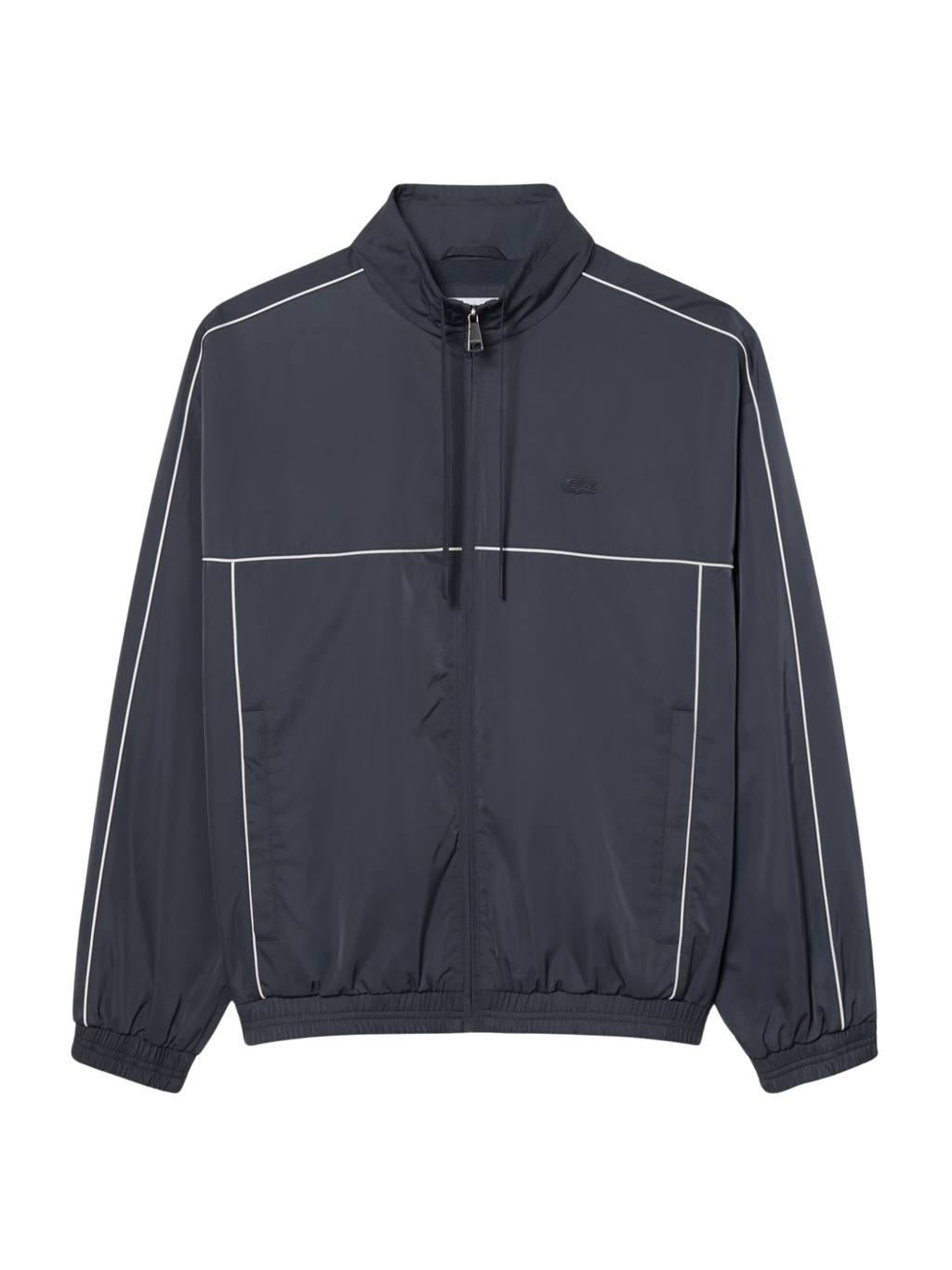 LACOSTE Water-Repellent Trim Accent Track Jacket Dark Grey