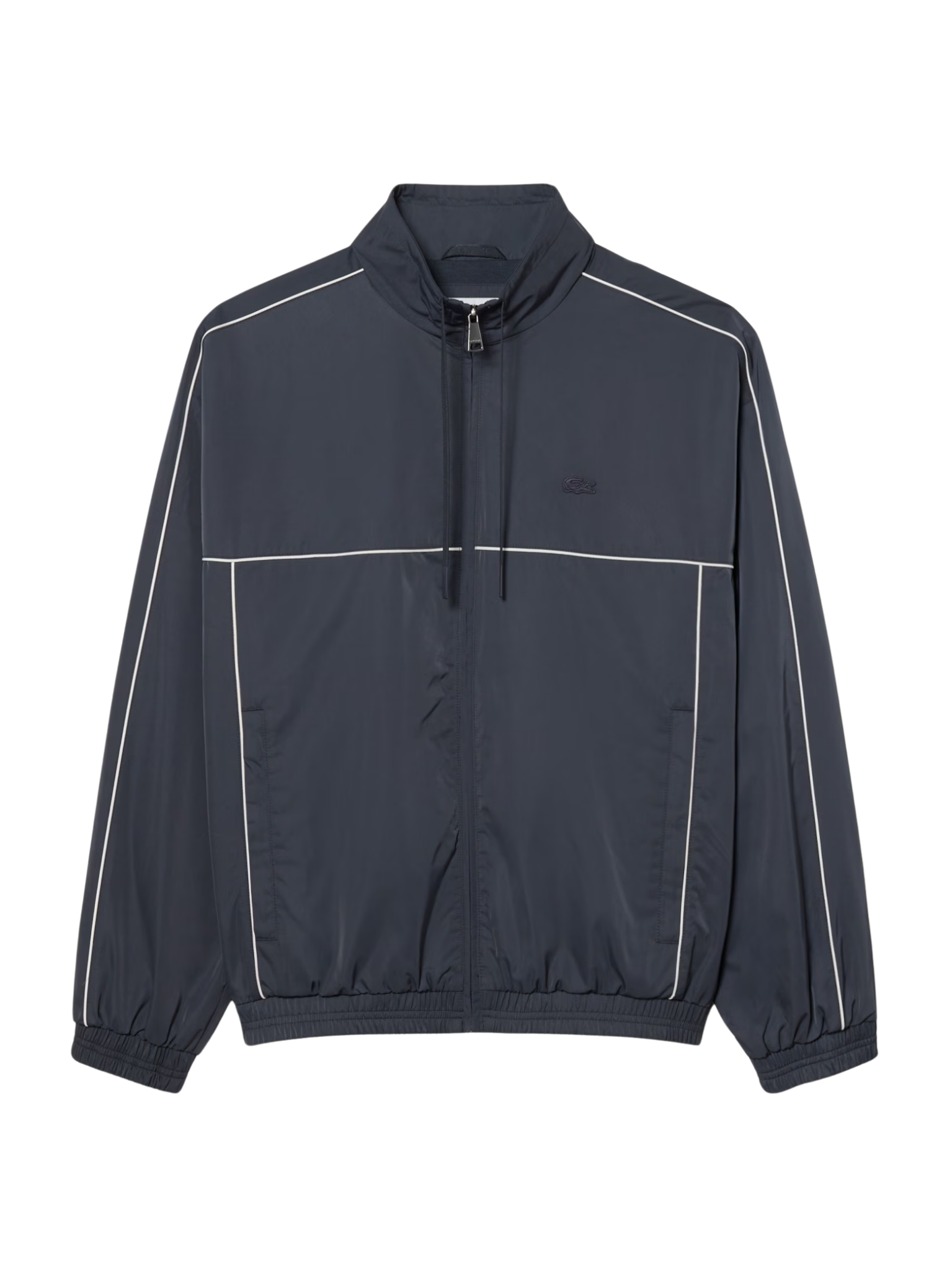 LACOSTE Water-Repellent Trim Accent Track Jacket Dark Grey
