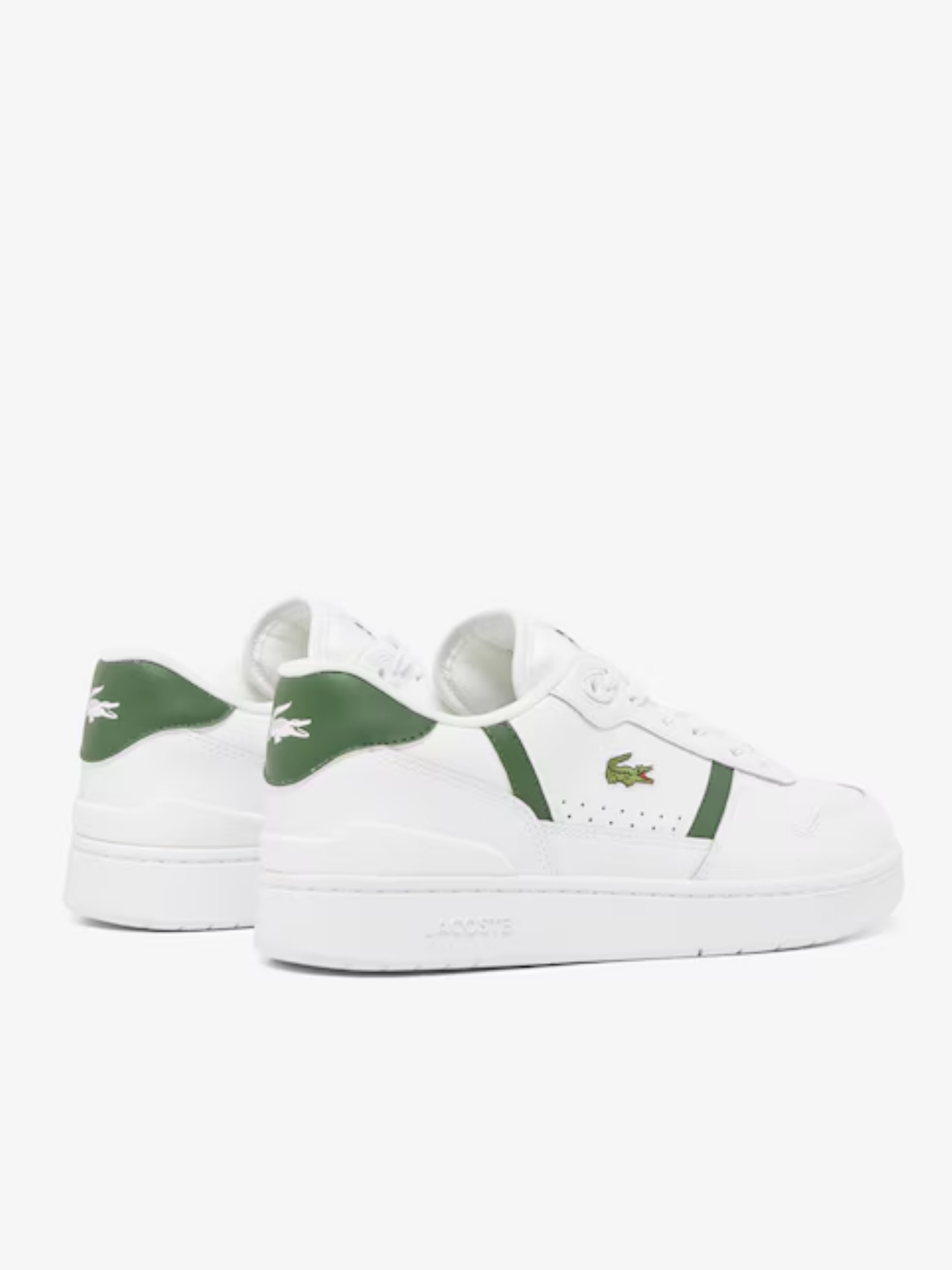 LACOSTE T-Clip Set Leather Sneakers White/Dark Green
