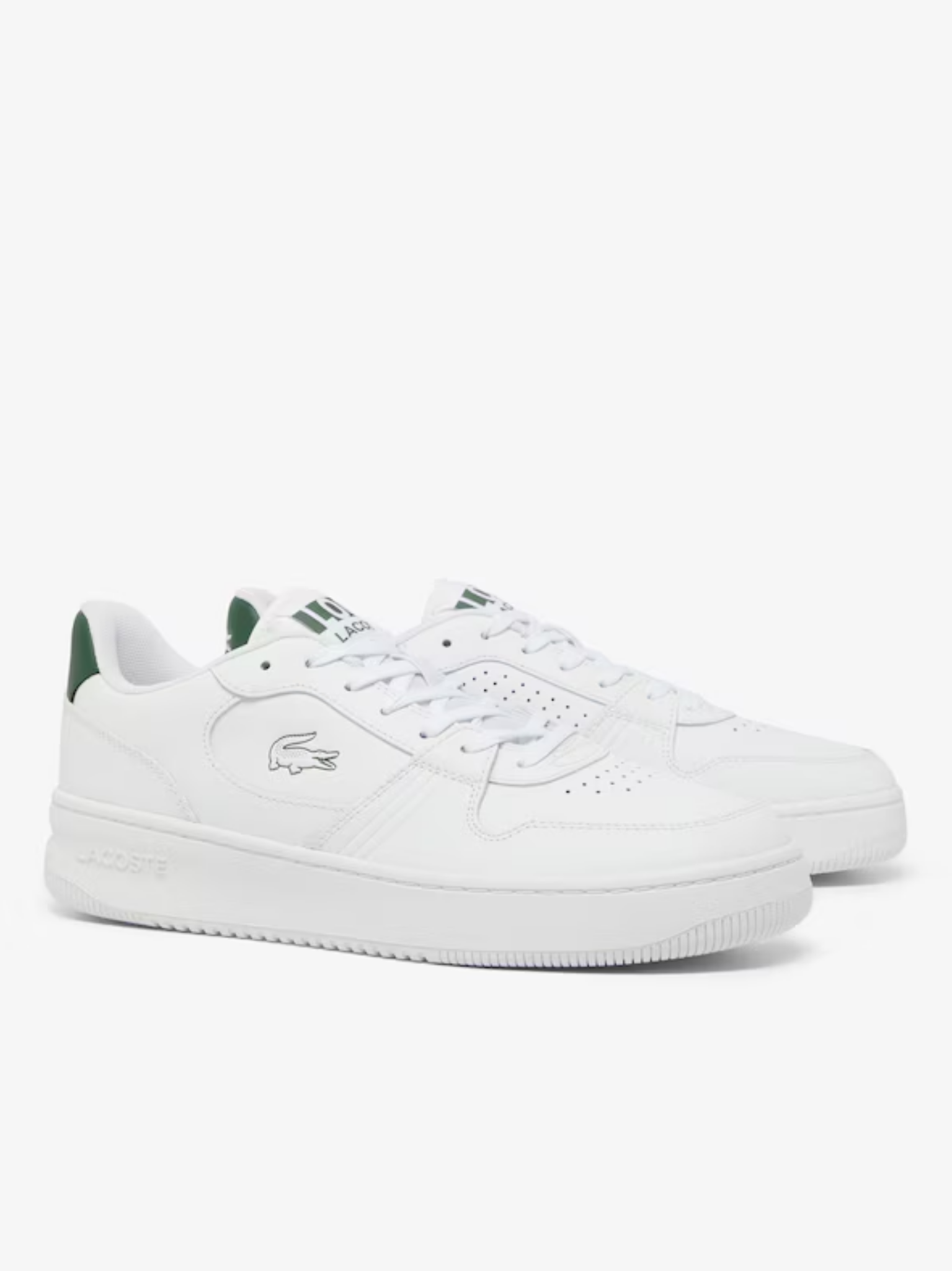 LACOSTE L001 Set Leather Sneakers White/Dark Green
