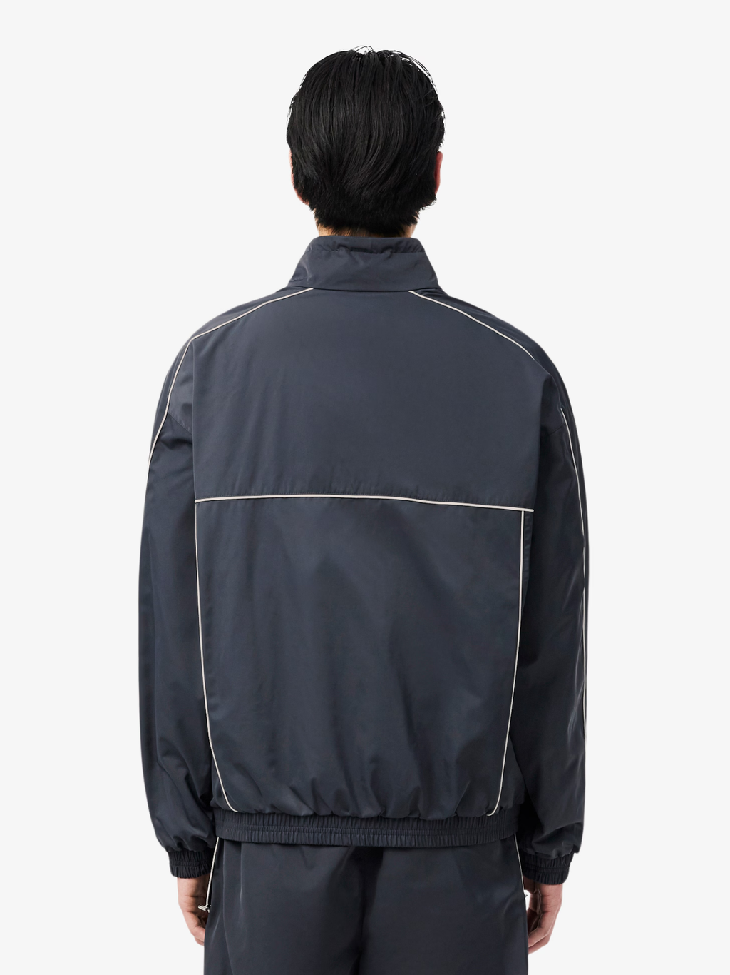 LACOSTE Water-Repellent Trim Accent Track Jacket Dark Grey