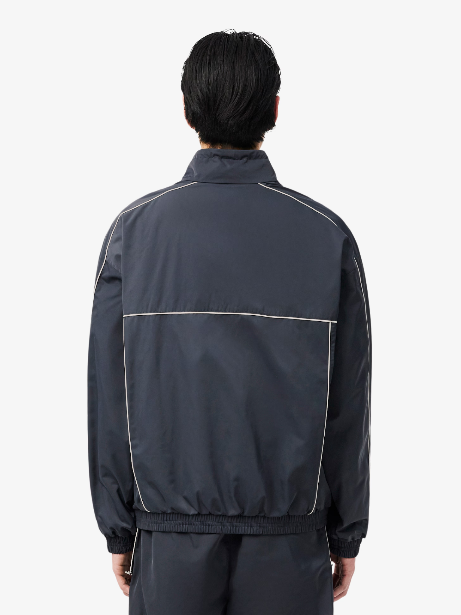 LACOSTE Water-Repellent Trim Accent Track Jacket Dark Grey