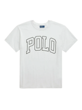 RALPH LAUREN WOMEN Logo Cotton Jersey Crewneck Tee White